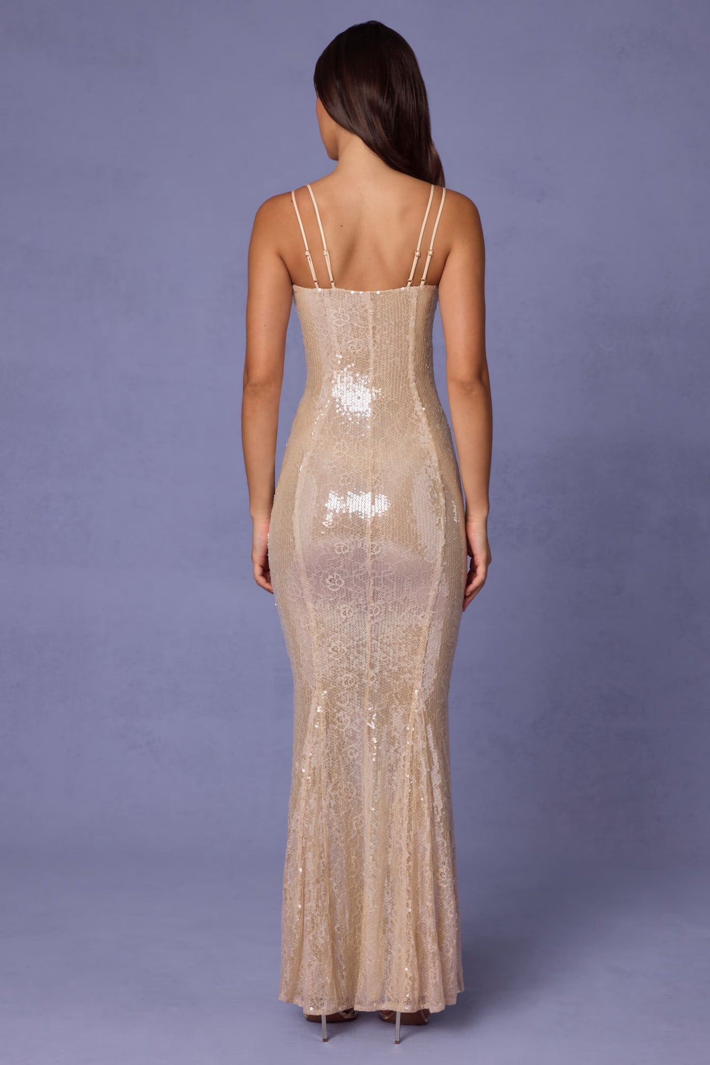 Sima | Embellished Lace Gown | Size 6