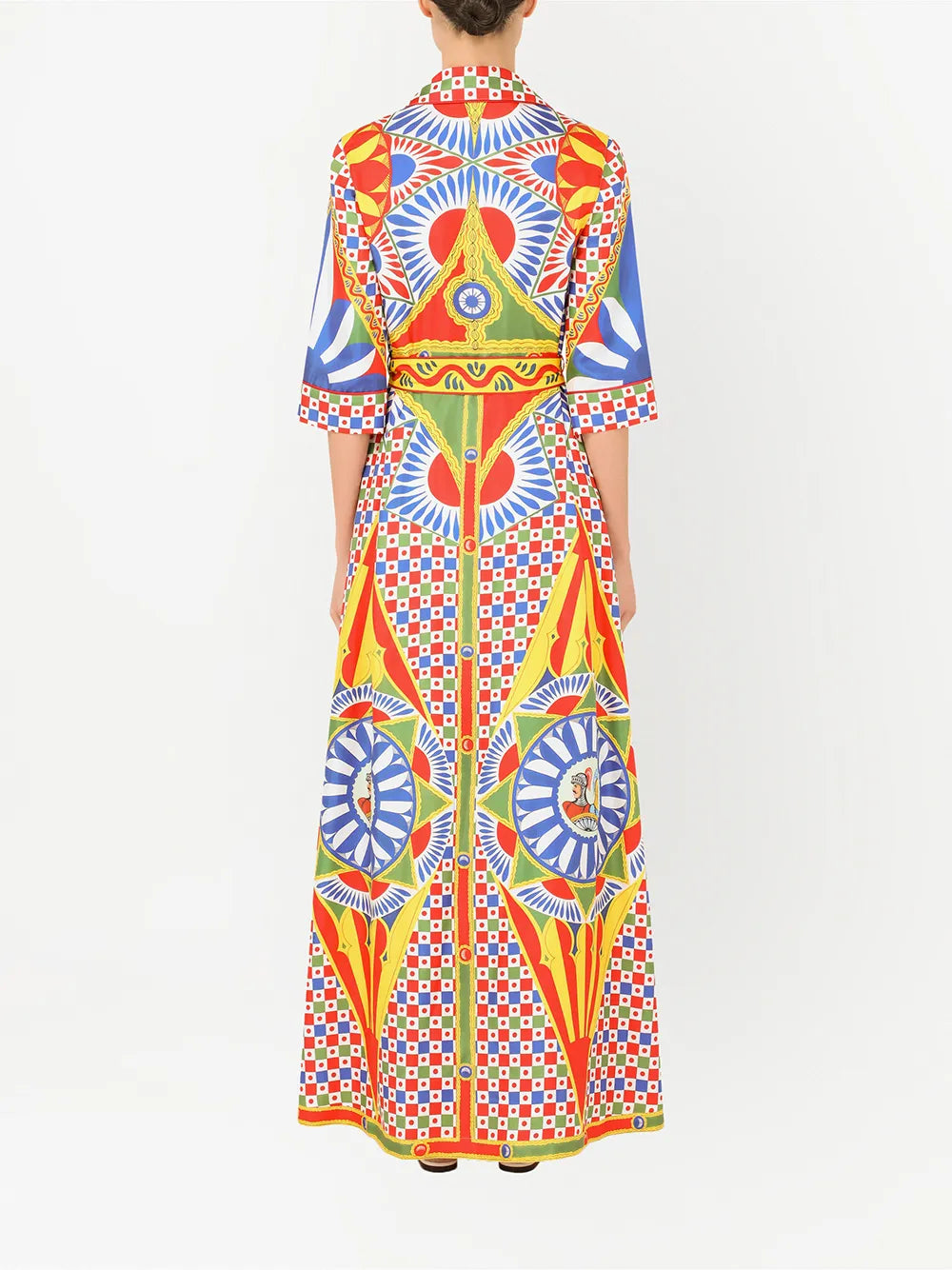 Dolce & Gabbana Carretto-print twill robe | Size Small